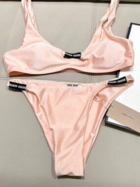 Miu Miu Blush Pink Swim Set Top & Bottom